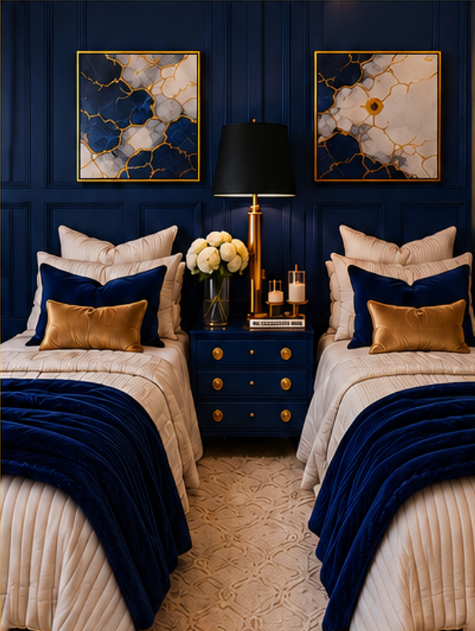 Comfortable, furnished bedroom at Lucy's Housing Solutions